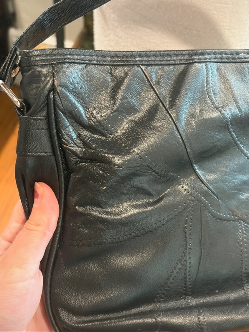 Black patchwork bag - Picture 7 of 10